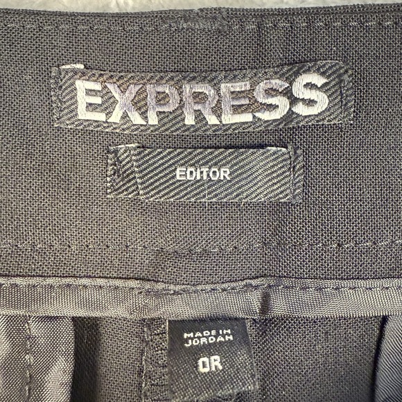 EXPRESS EDITOR Barely Boot Low Rise Black Pants Women Size 0R - Picture 7 of 8